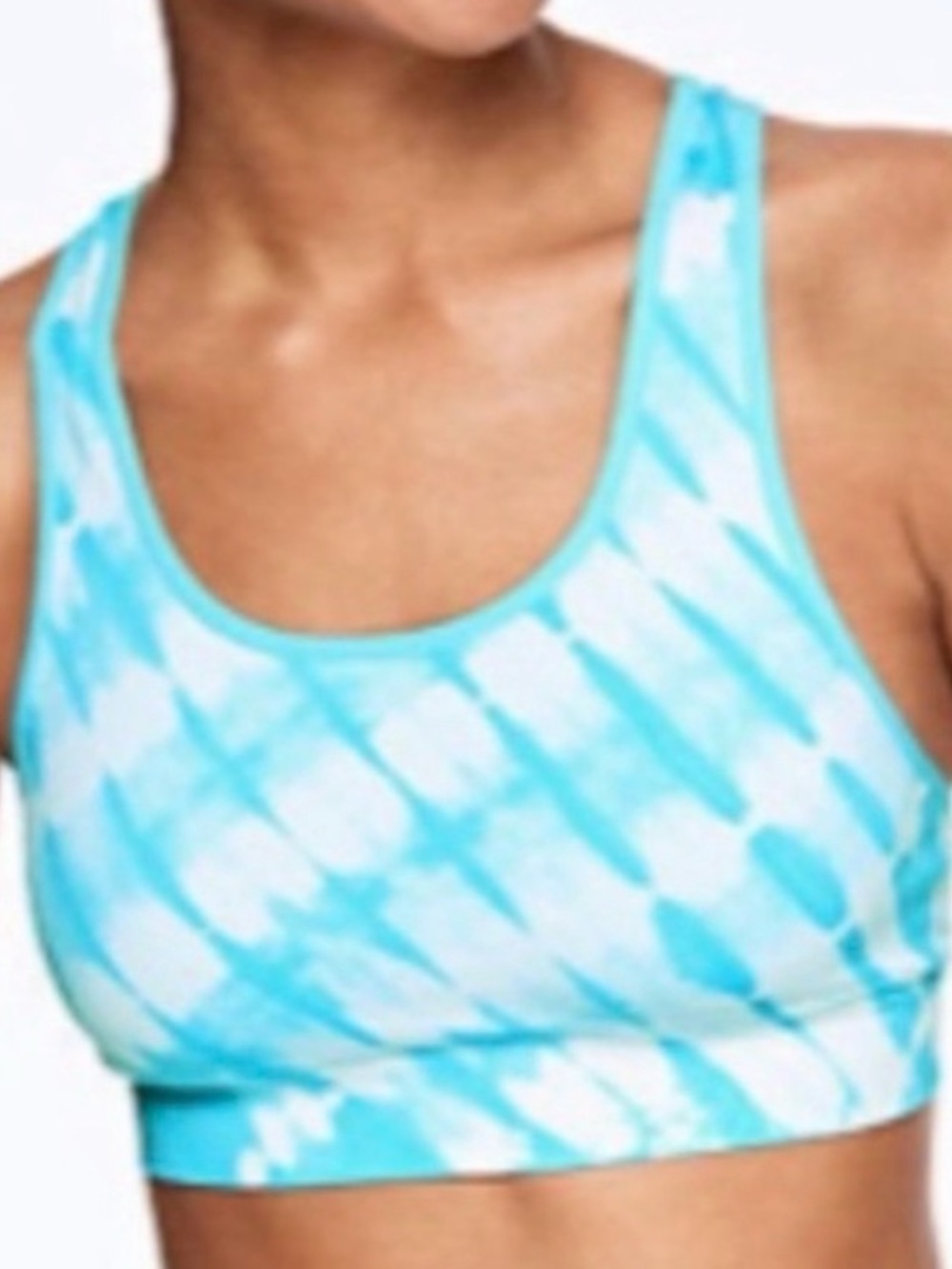 PINK Victoria’s‎ Secret Turquoise Tie Dye  Unlined Sports Racerback Bra Tank S